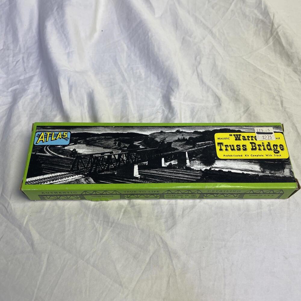 Atlas Warren Truss Bridge Kit #83 HO Scale Brass Rails New In Box Vintage